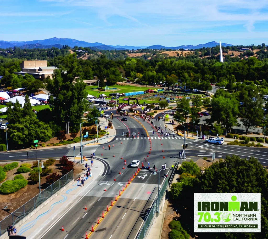 Highway Specialty traffic control on the IRONMAN 70.3 Northern California course in Redding, CA
